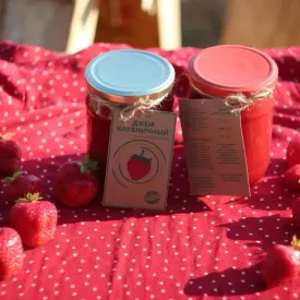 Джем клубничный из органических ягод без сахара (с эритритом), 450 мл